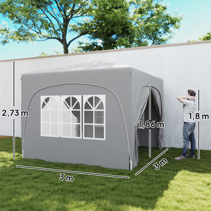 Outsunny Carpa Plegable 3x3 M_2