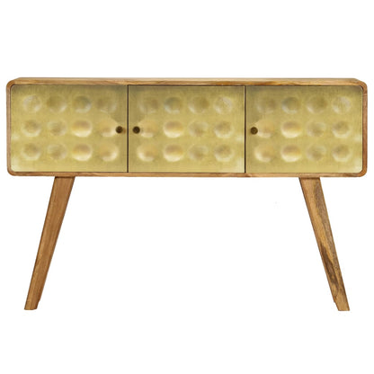 Aparador De Madera Maciza De Mango 120x30x80 Cm_2