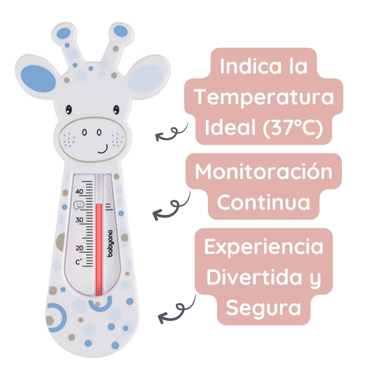 Termometro Del Agua Para Bebés Girafa Azul_3