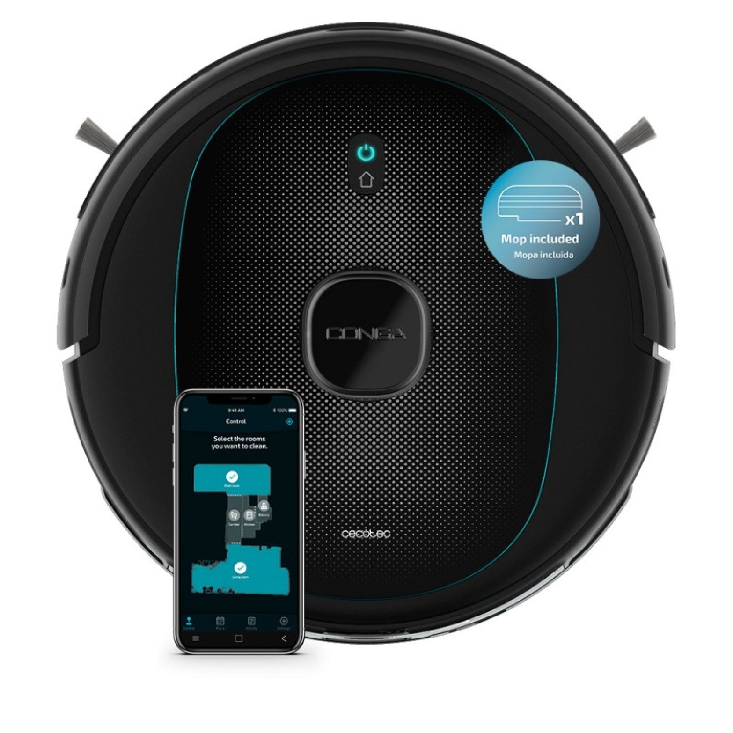Cecotec Robot Aspirador Y Friegasuelos Conga 5290 Ultra T. 4 En 1 Friega Aspira Y Barre A La Vez Tecnología Láser Cepill_0