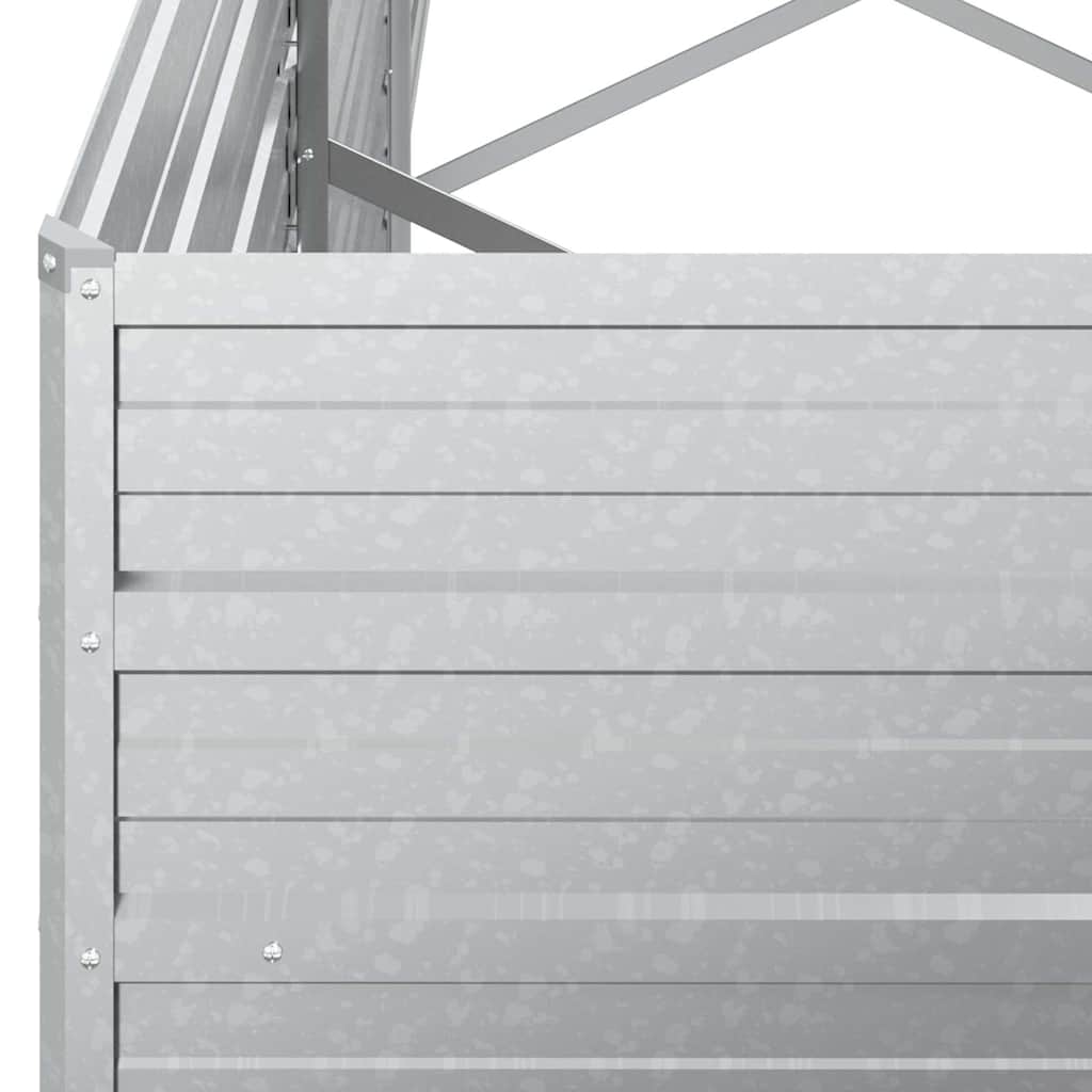 Arriate De Acero Galvanizado Plateado 320x80x77 Cm_5