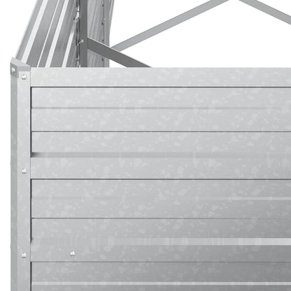 Arriate De Acero Galvanizado Plateado 320x80x77 Cm_5