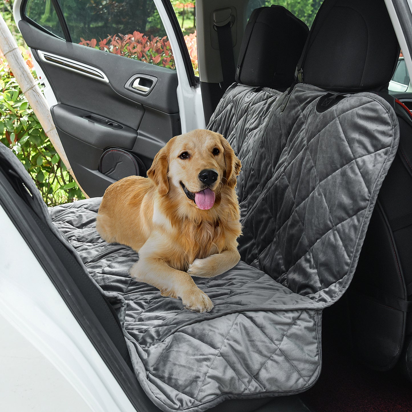 Pawhut Funda De Asiento De Coche Para Perros Antideslizante Con Anclajes_1