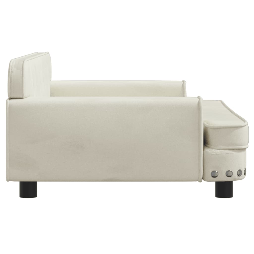 Cama Para Perros De Terciopelo Crema 90x53x30 Cm / Vetonek_5