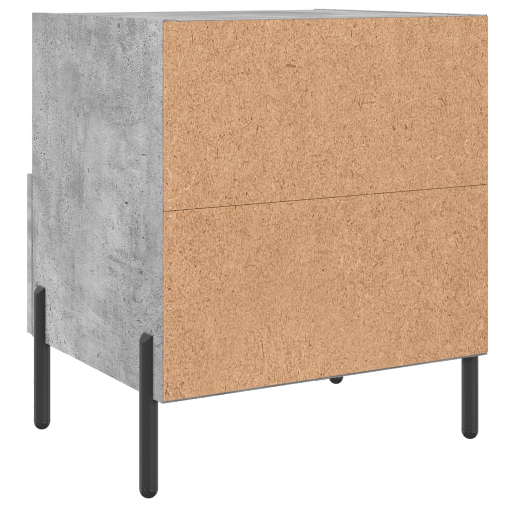 Mesita De Noche Madera Ingeniería Gris Hormigón 40x35x47,5 Cm_4