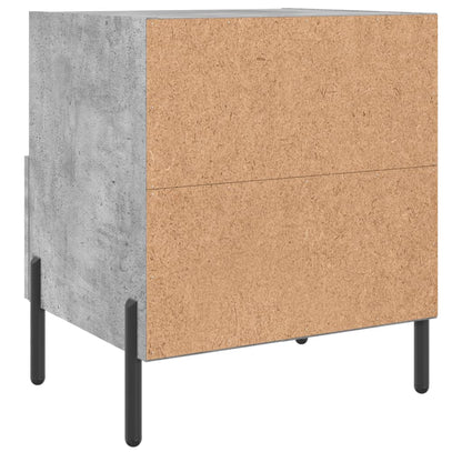 Mesita De Noche Madera Ingeniería Gris Hormigón 40x35x47,5 Cm_4