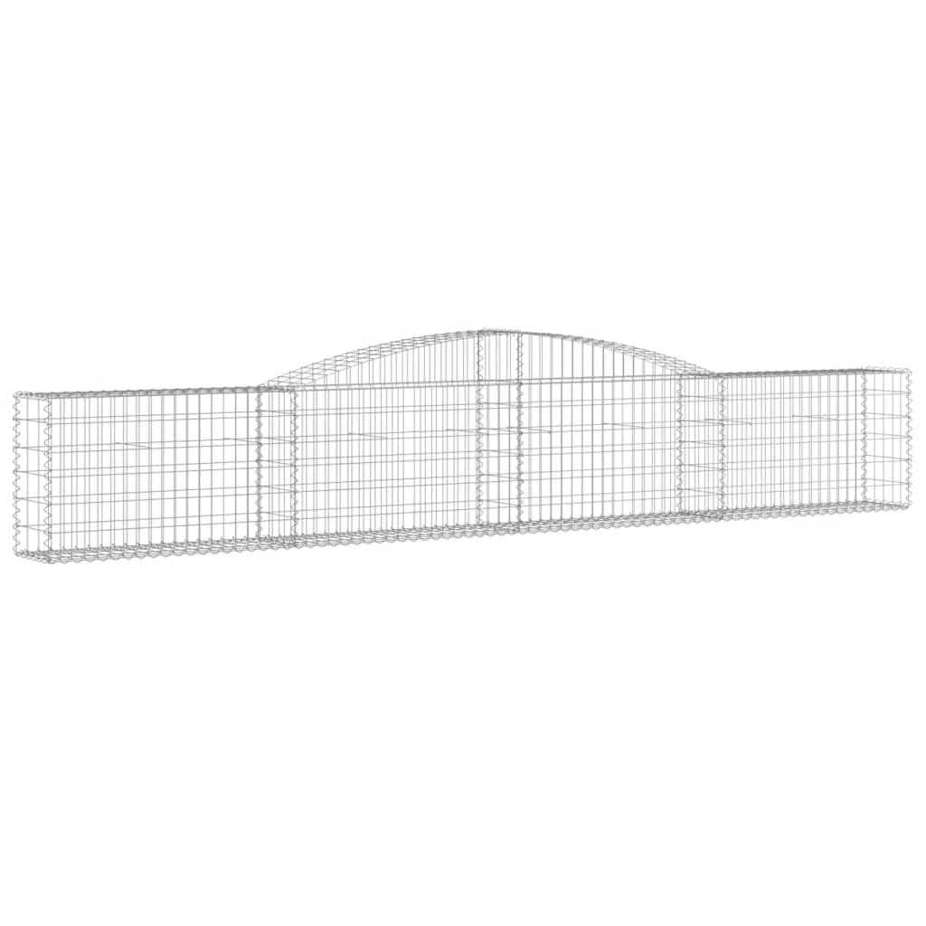 Cestas De Gaviones 3 Uds Forma De Arco Hierro 400x30x60/80 Cm_2