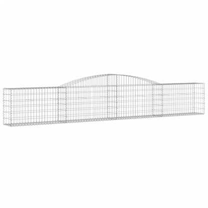 Cestas De Gaviones 3 Uds Forma De Arco Hierro 400x30x60/80 Cm_2
