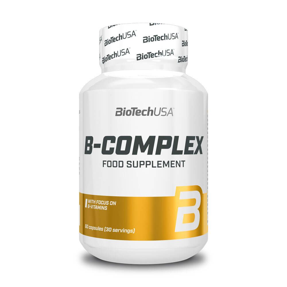 B Complex - 60 Tabletas - Vitamina B - Biotech Usa_0