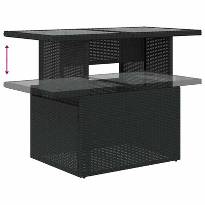 Set De Sofás De Jardín Y Cojines 10 Pzas Ratán Sintético Negro / Vetonek_2