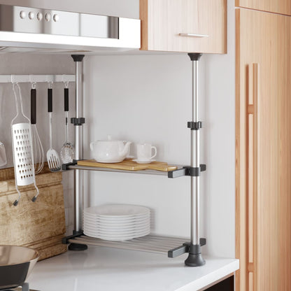 Vidaxl Estantería De Cocina Aluminio 50x25x(50-70) Cm_1