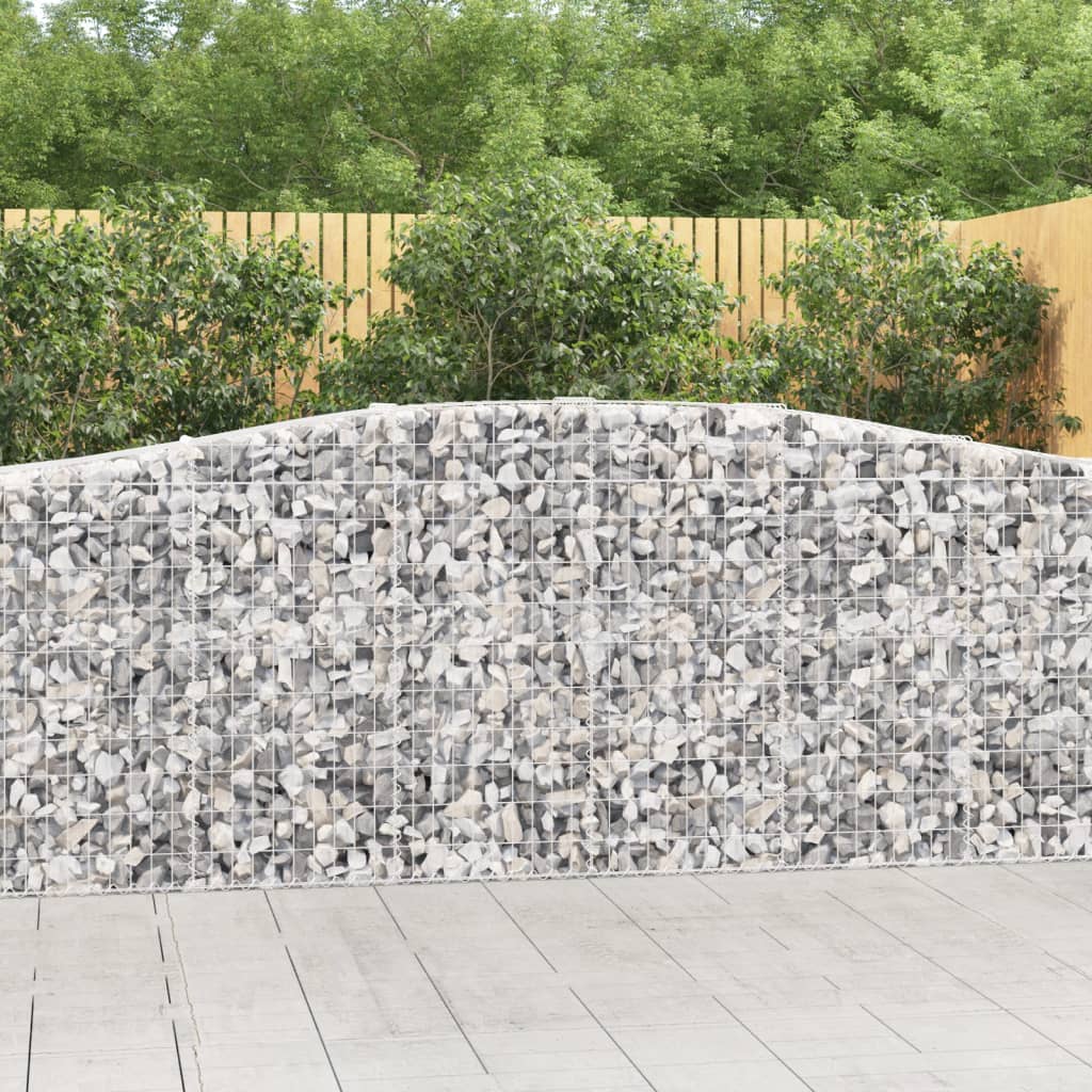 Cestas De Gaviones 4 Uds Forma De Arco Hierro 400x50x100/120 Cm_1