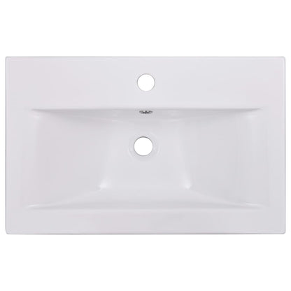 Juego De Muebles De Baño Madera De Ingeniería Blanco Brillo / Vetonek_2