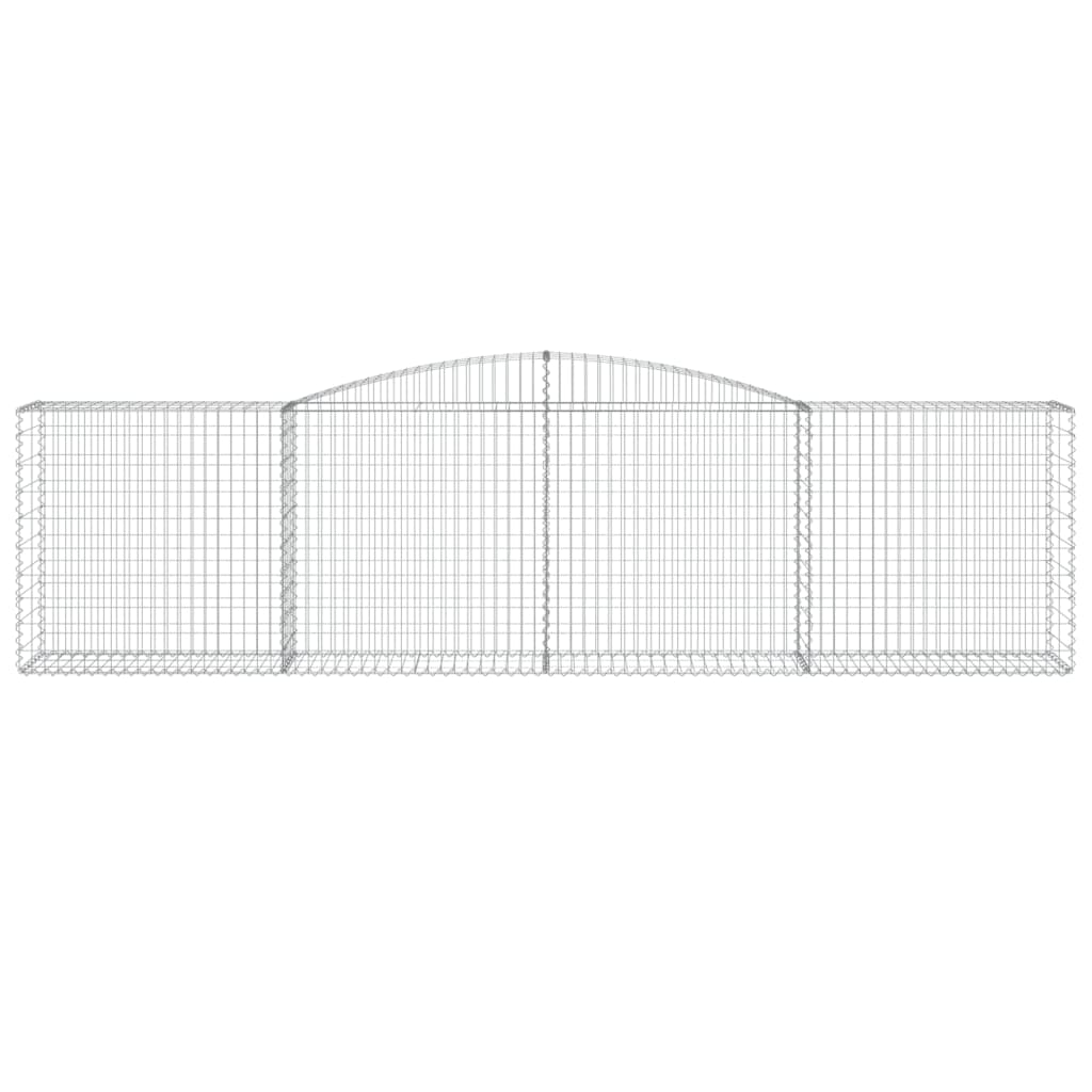 Cestas De Gaviones 4 Uds Forma De Arco Hierro 400x50x100/120 Cm_3