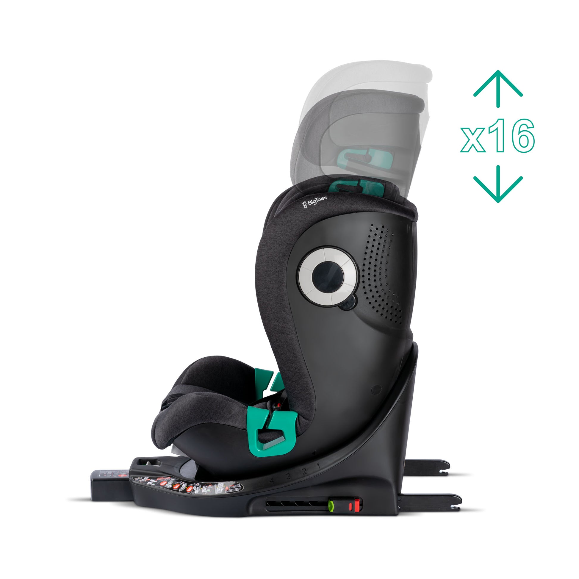 Silla De Coche Para Bebé Bigtoes Raise I-size 40-150 Cm Grey Payne