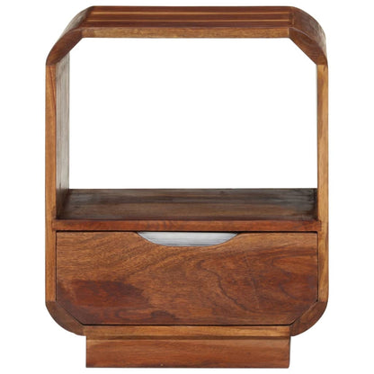 Mesita De Noche Con Cajón Madera Maciza De Sheesham 40x30x50 Cm_1