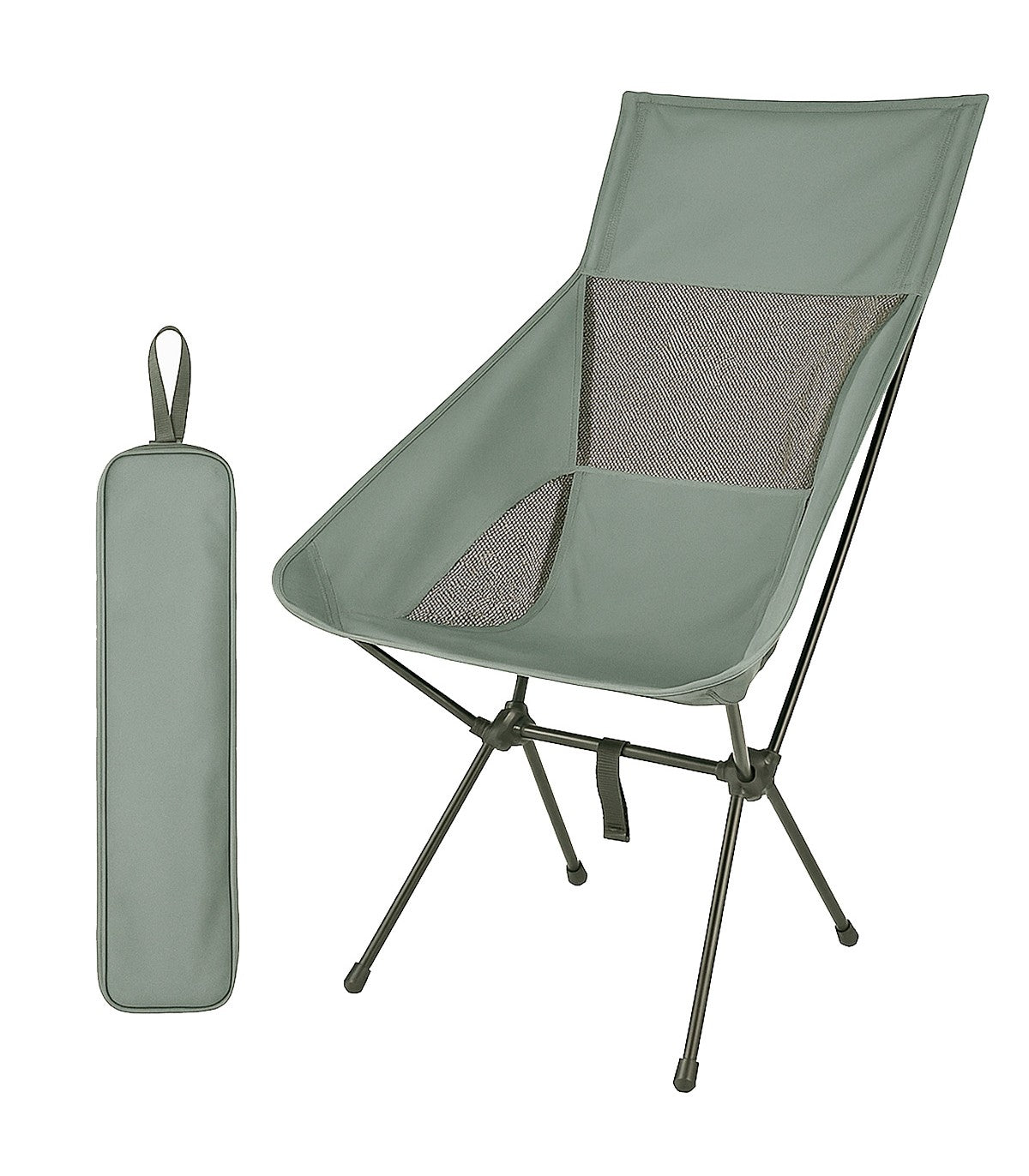 Silla Ultraligera Respaldo Alto Desmontable Gris_0