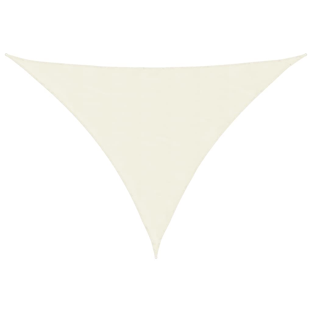 Vidaxl Toldo De Vela Triangular Tela Oxford Color Crema 3x3x4,24 M_0