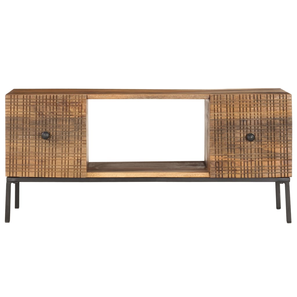 Mesa De Centro De Madera Maciza De Mango 90x45x40cm_1