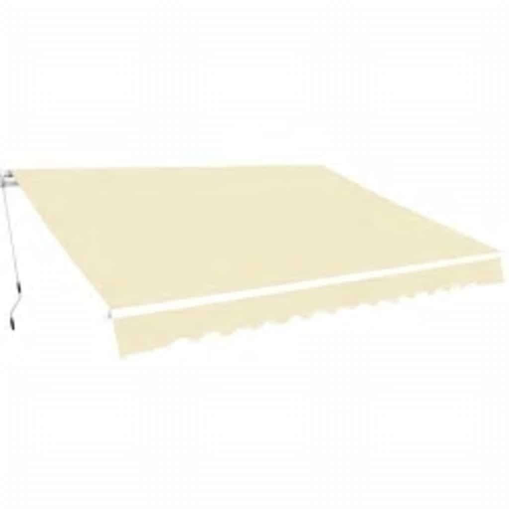 Toldo Plegable De Operación Manual 600 Cm Color Crema_1