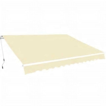 Toldo Plegable De Operación Manual 600 Cm Color Crema_1