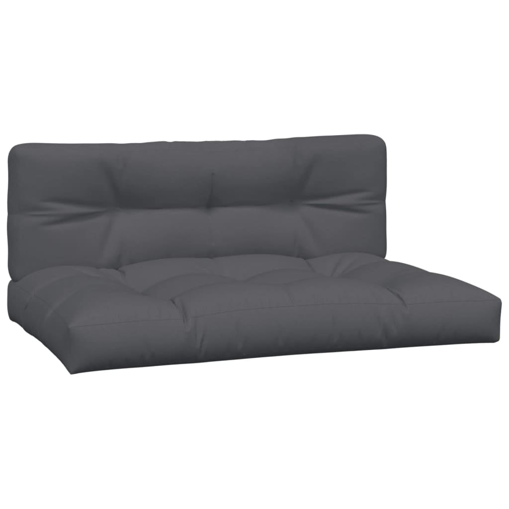 Vidaxl Cojines Para Palets 2 Unidades Tela Gris Antracita_0