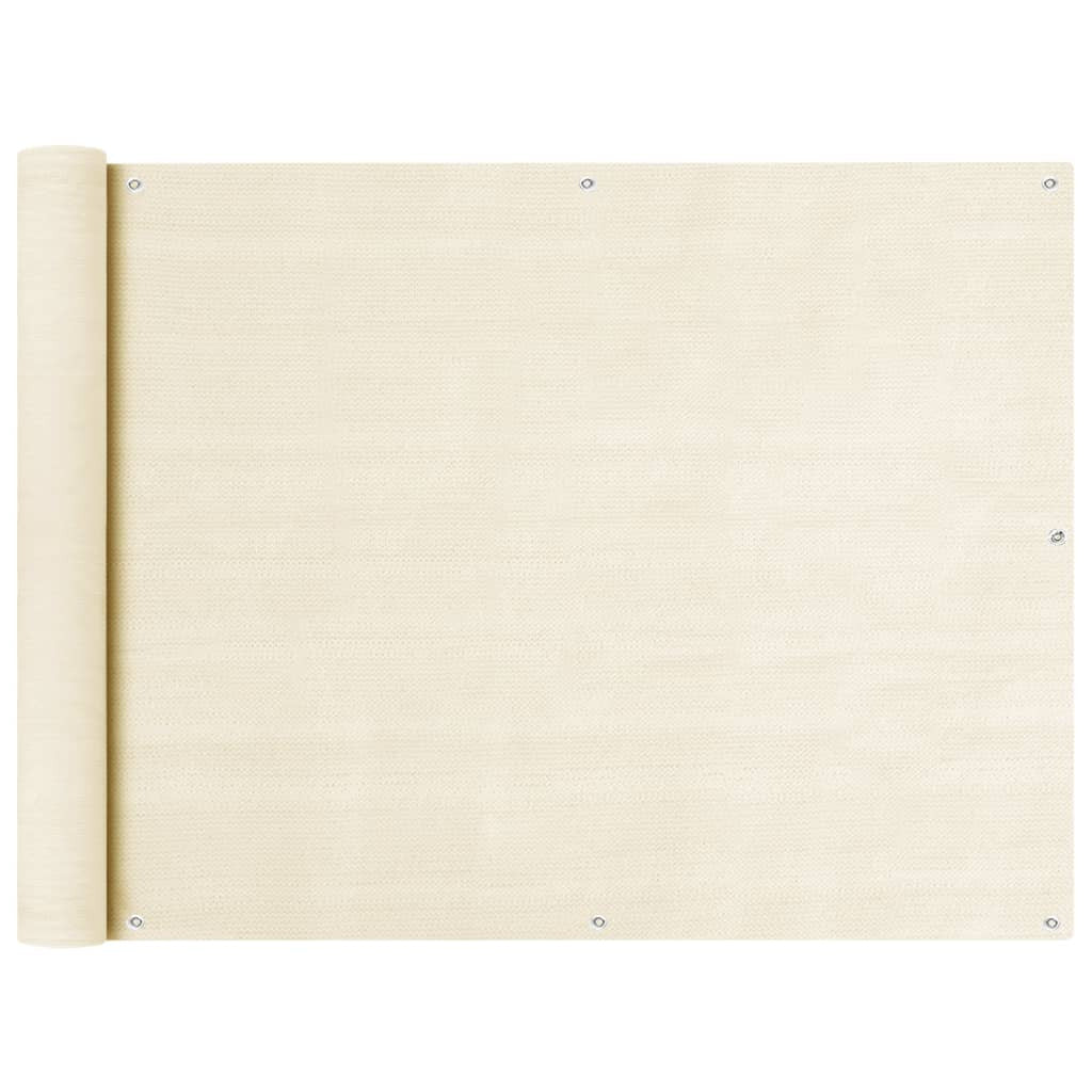 Vidaxl Toldo Para Balcón Hdpe Crema 90x500 Cm_0