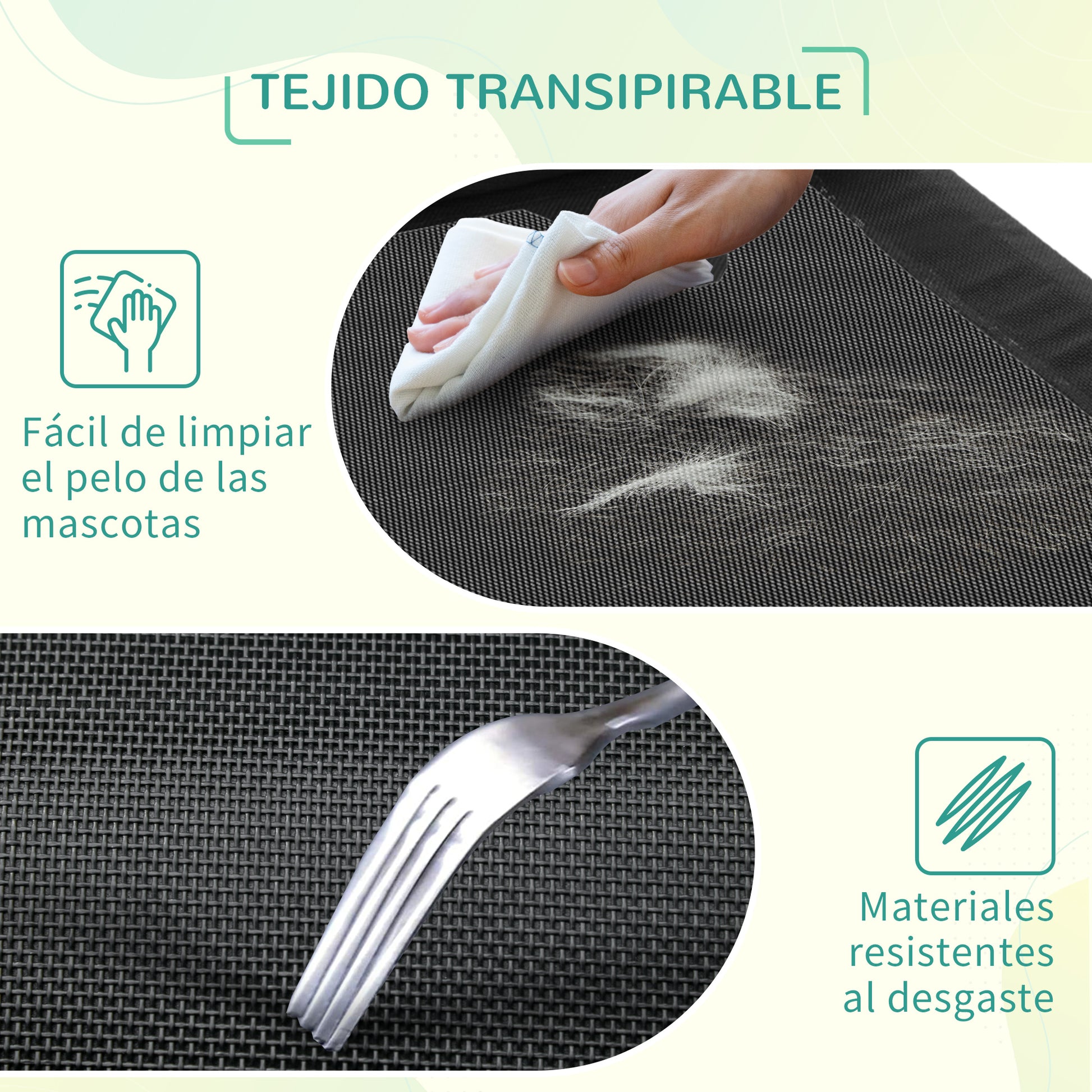 Pawhut Cama Elevada De Perros Mascota Transpirable Con Almohada Extraíble_5