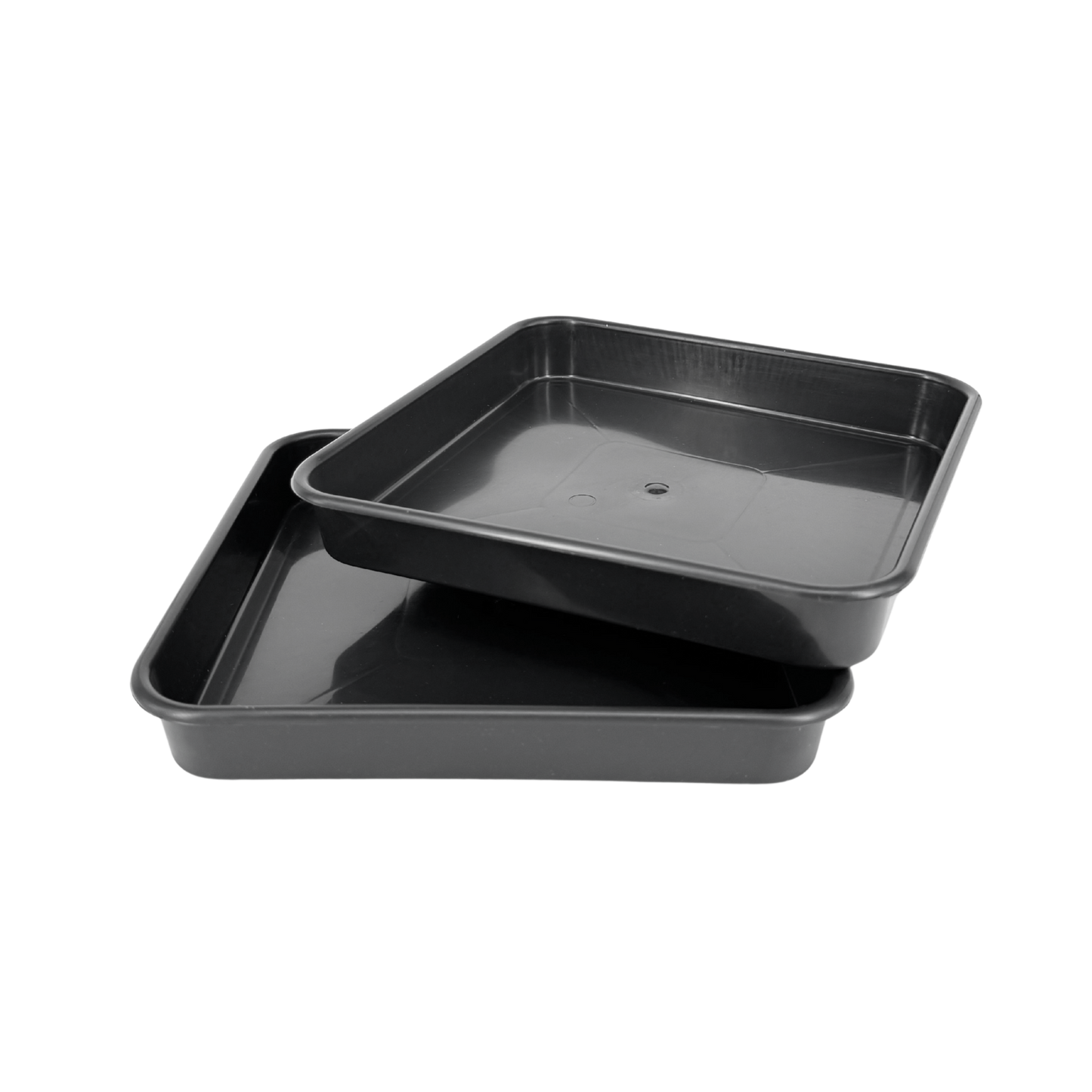 Plato Cuadrado Negro 15x15 Cm Sin Agujeros (3uds) | Plástico Grueso Y Resistente – Ideal Macetas, Drenaje Y Organización