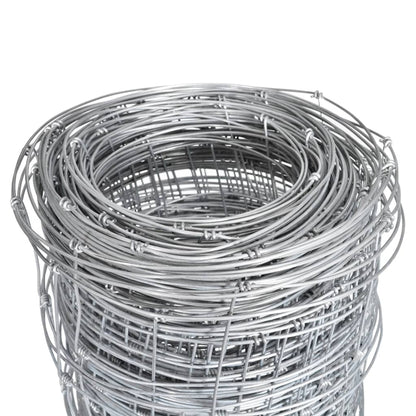 Valla De Jardín De Acero Galvanizado Plateado 50 M 150 Cm / Vetonek_4