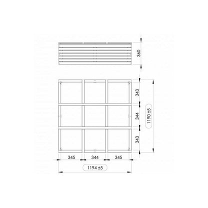 Huerto Cuadrado Basil Horizon 120