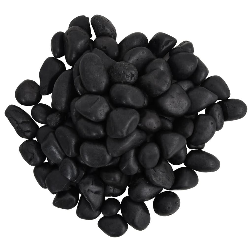Vidaxl Guijarros Pulidos Negros 10 Kg 2-5 Cm_1