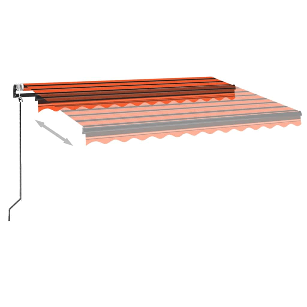 Toldo Automático Retráctil Naranja Y Marrón 300x250 Cm_2