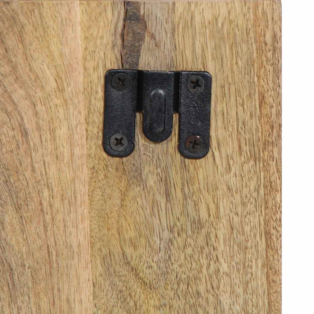 Mesita De Noche Madera Maciza De Mango 50x27x50 Cm_4
