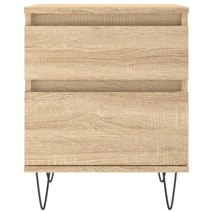 Mesita De Noche Madera De Ingeniería Roble Sonoma 40x35x50 Cm_3