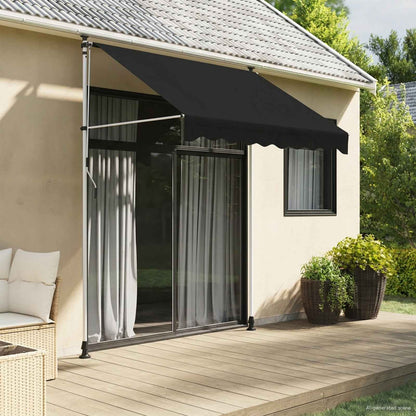 Toldo Retráctil Manual Negro 200 Cm_1