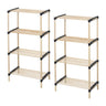 Well Home - Pack 2 Zapateros 4 Estantes Madera Y Metal