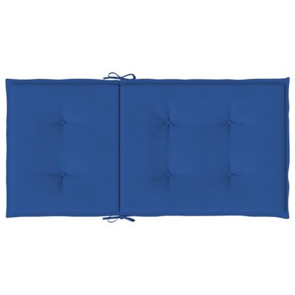Vidaxl Cojín Silla Jardín Respaldo Bajo 2 Uds Tela Oxford Azul_5
