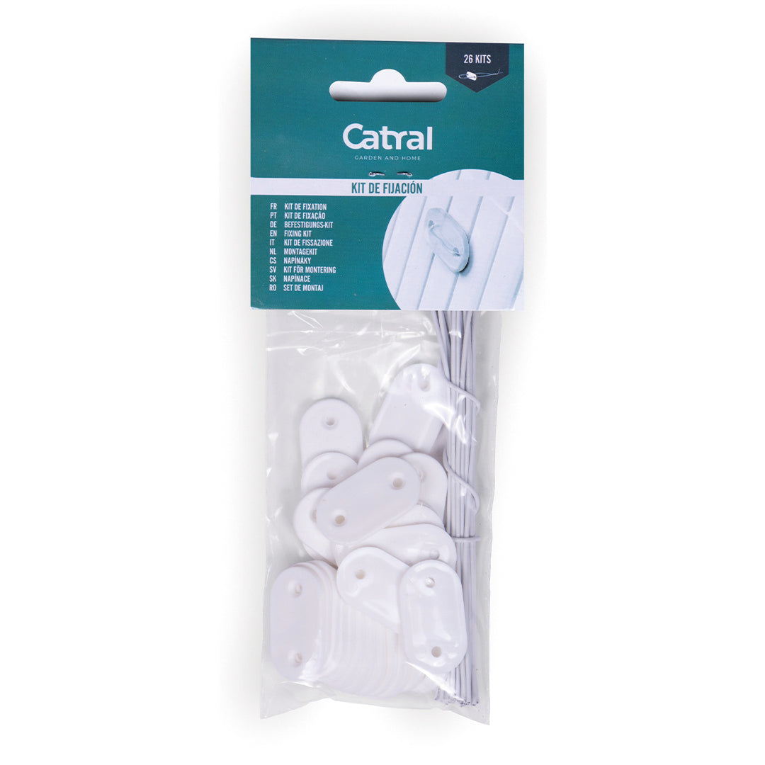 Kit De Fijación Blanco Para Cañizos De Pvc Unico / Multicolor_1