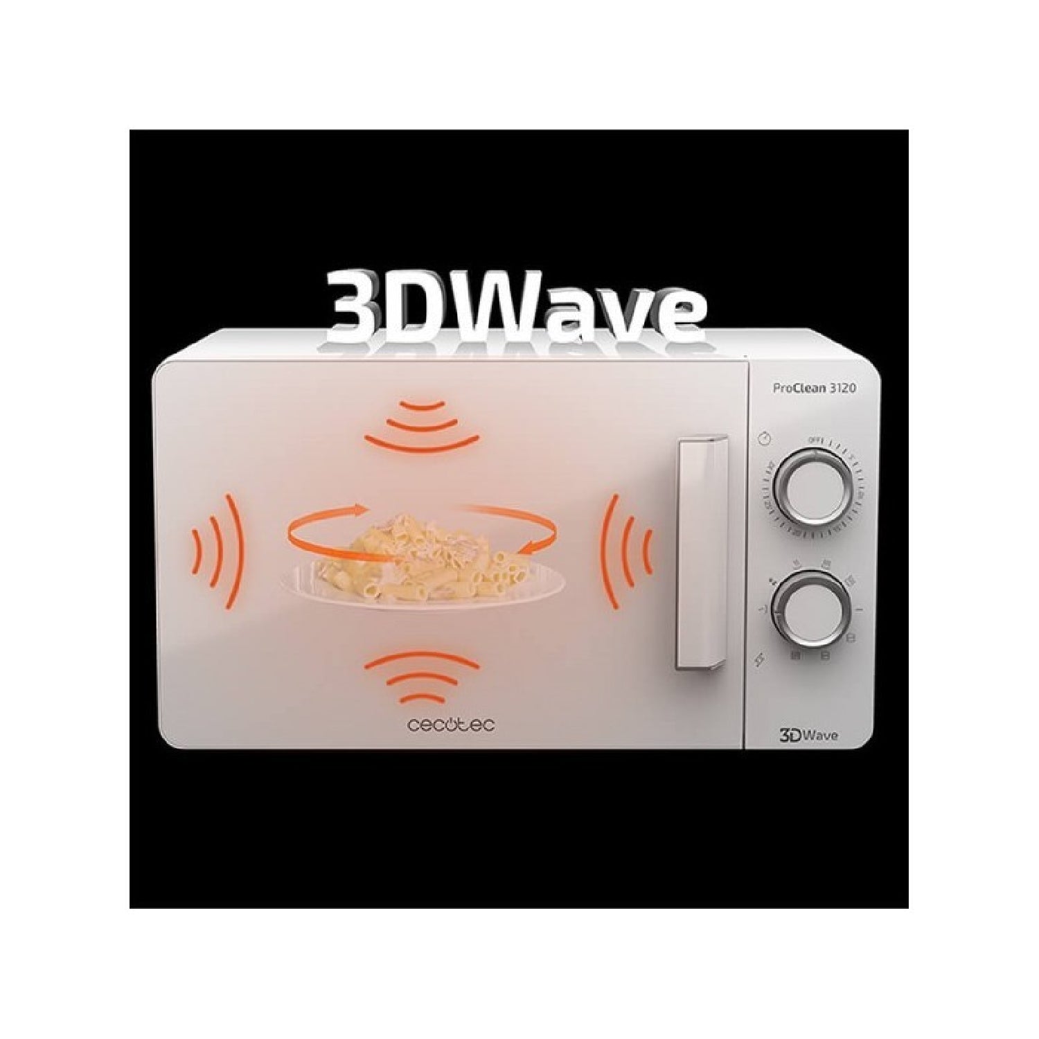 Microondas Blanco Proclean 3120. 20 L, Con Grill Y Revestimiento Ready2clean Para Mejor Limpieza, Tecnología 3dwave, Diseño Puerta Fullwhite Y Detal_4