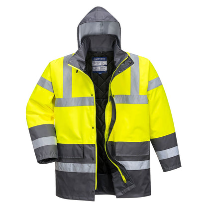 Parka De Alta Visibilidad Contrast Traffic / 4xl / Amarillo-azulina_4