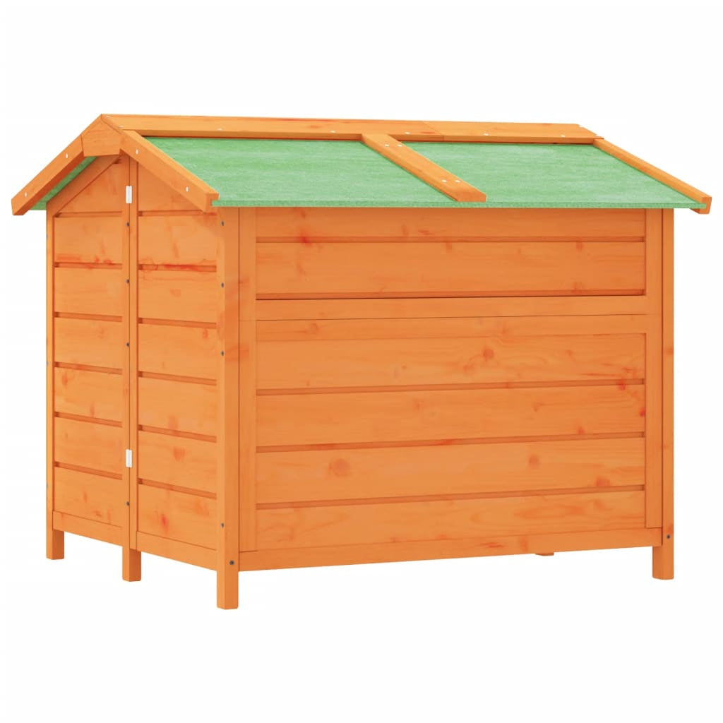 Vidaxl Caseta Para Perros Madera Maciza De Pino Marrón 96x87x80,5 Cm_4