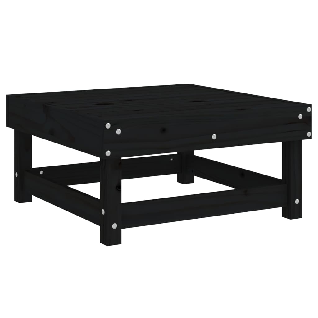Vidaxl Juego De Sofás De Jardín 5 Piezas Madera Maciza De Pino Negro_4