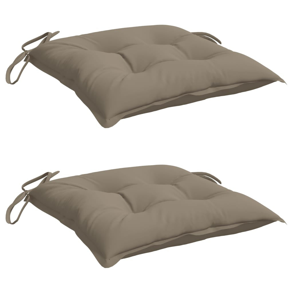 Vidaxl Cojines De Silla De Jardín 2 Uds Tela Oxford Taupé 40x40x7 Cm_0