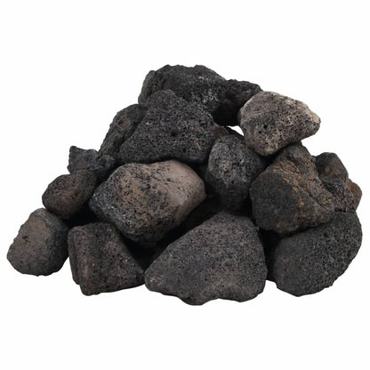 Vidaxl Rocas Volcánicas Negras 10 Kg 5-8 Cm_0