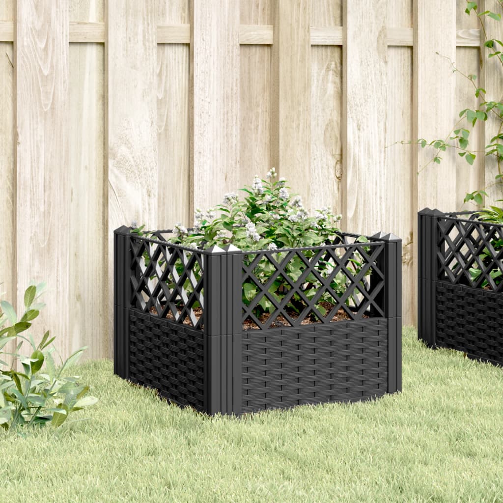 Jardinera Con Clavijas Pp Negro 43,5x43,5x43,5 Cm_2