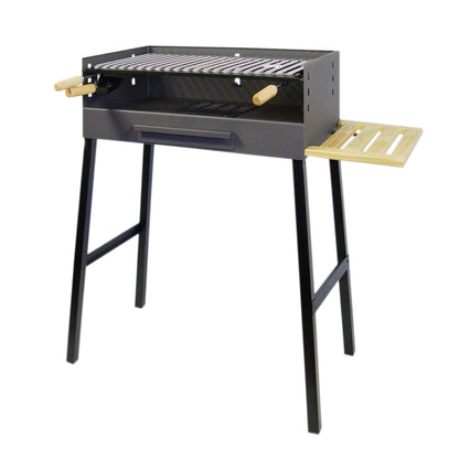 Barbacoa con Parrilla Inox y bandeja de Madera Imex el Zorro 69x40x92