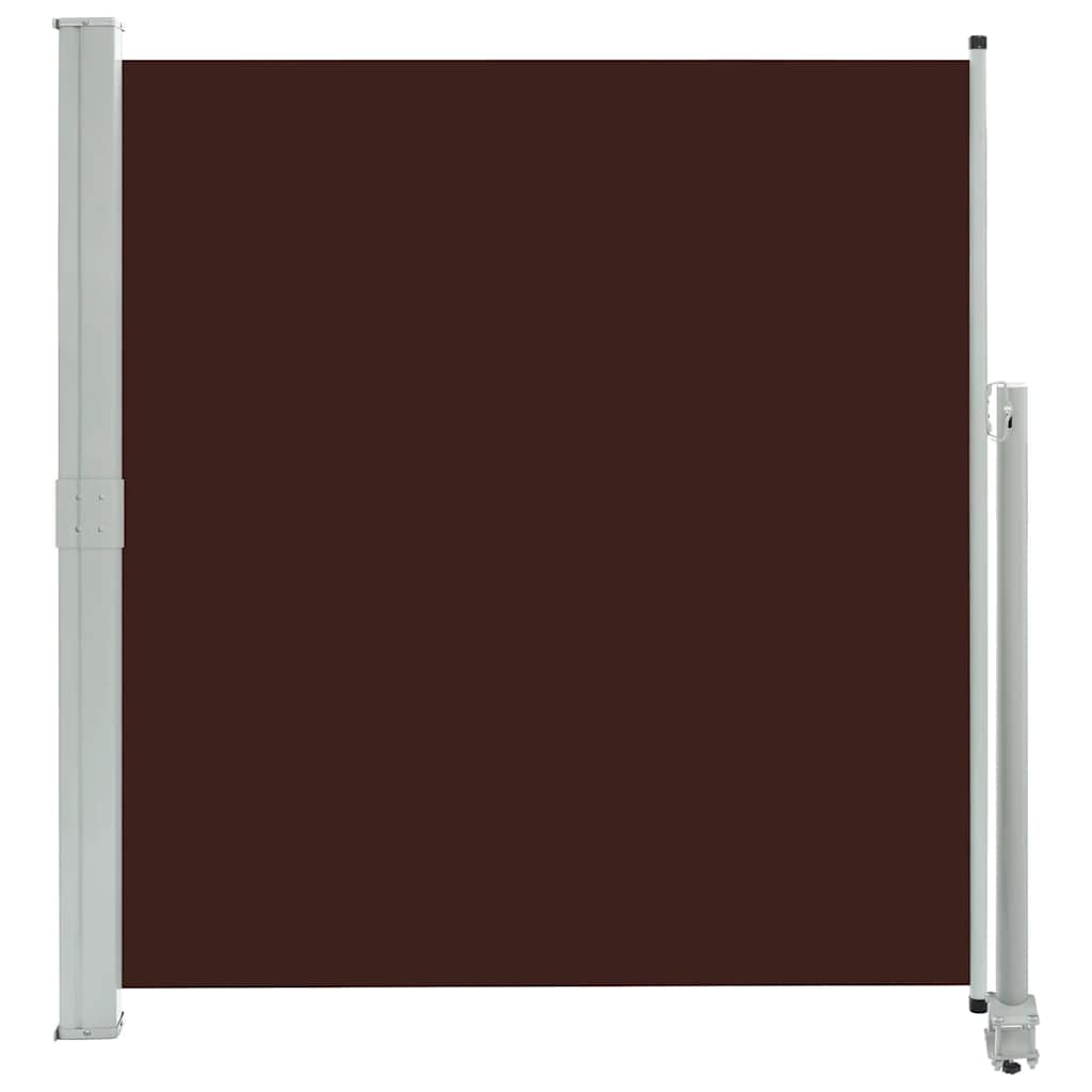 Vidaxl Toldo Lateral Retráctil De Jardín Marrón 160x300 Cm_0