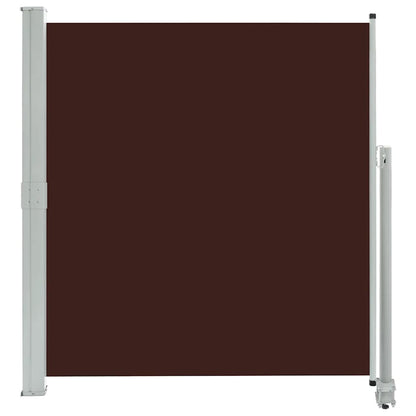 Vidaxl Toldo Lateral Retráctil De Jardín Marrón 160x300 Cm_0