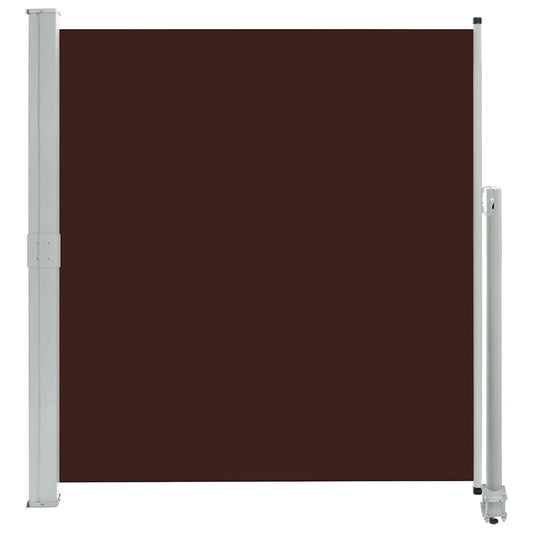 Vidaxl Toldo Lateral Retráctil De Jardín Marrón 160x300 Cm_0
